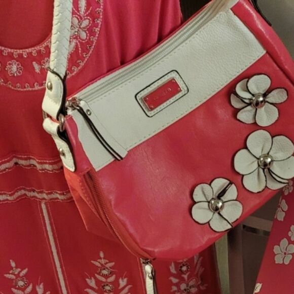 Pink & White flower Rosetti purse with matching box 🌺 NWOT - Picture 1 of 12
